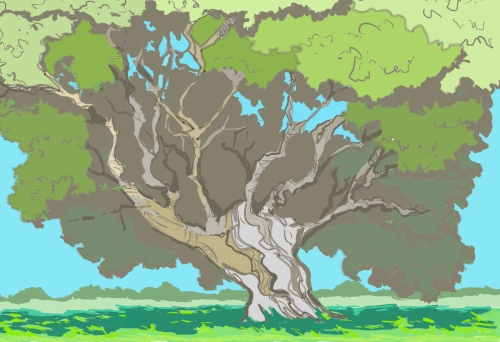 Old Oak Illustration