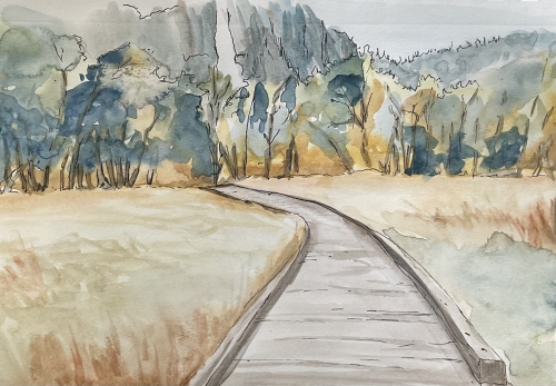 Summer Trail Watercolor